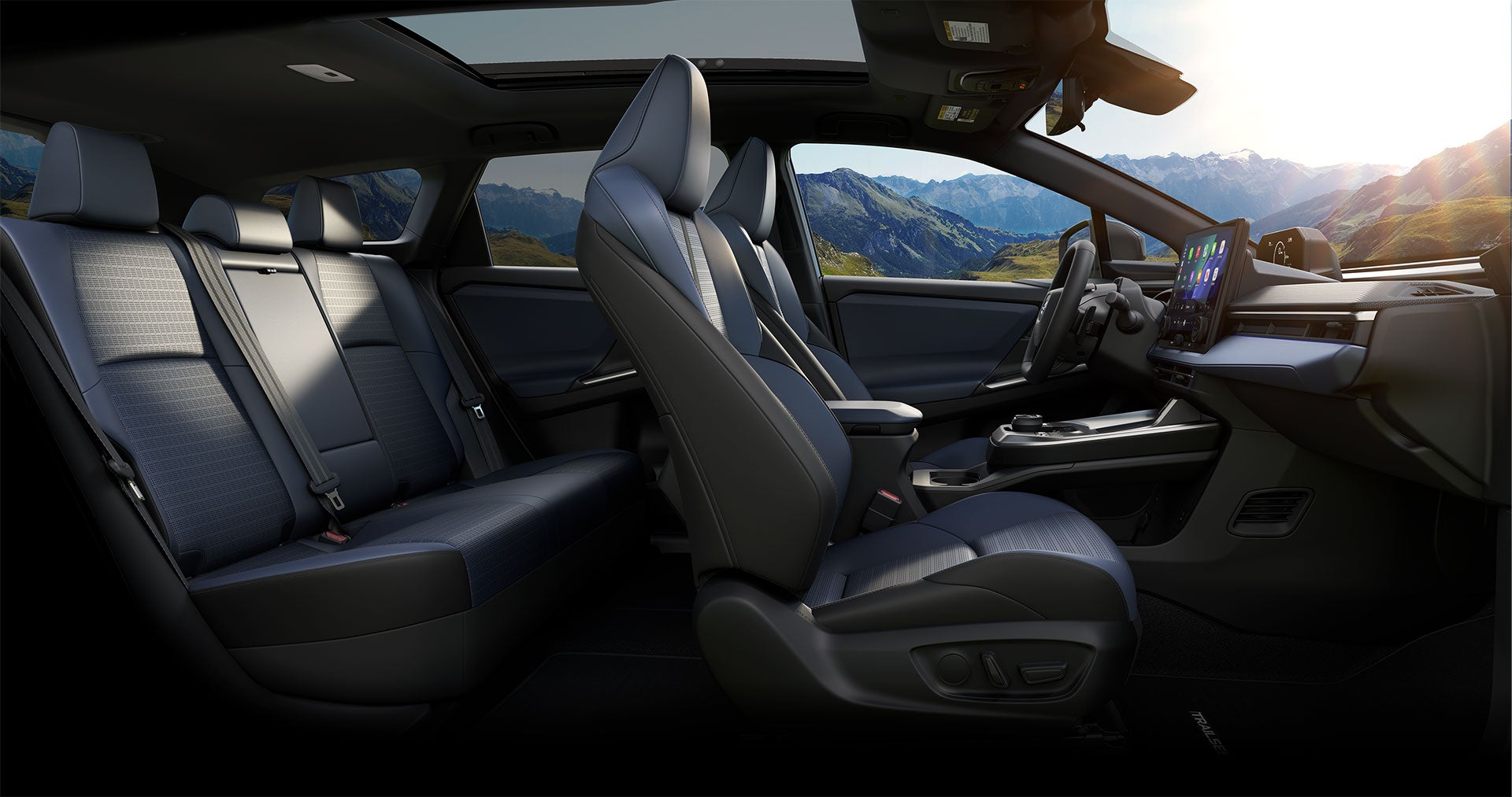 2026 Subaru Trailseeker Touring Leather Shown in Blue & Black Leather